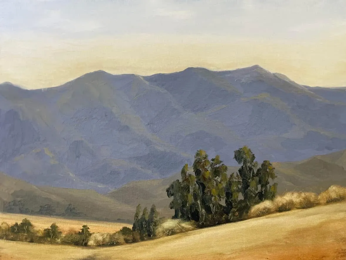 Santa Ynez during winter, a painting by Katy Smith