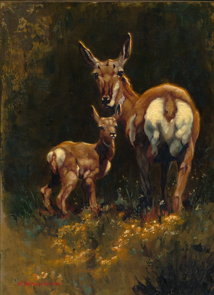 "A Recent Arrival" Oil, by Carol Heiman-Greene