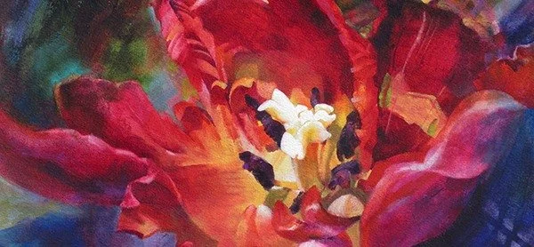 Floral watercolor painting by Jeanne Hyland