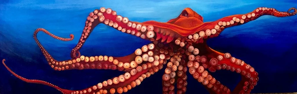 Octopus painting by Linda Harrison-Parsons