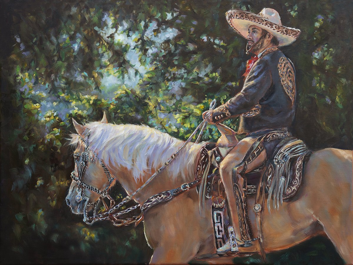 "After The Charreada"  Oil, By Kristy McNelly
