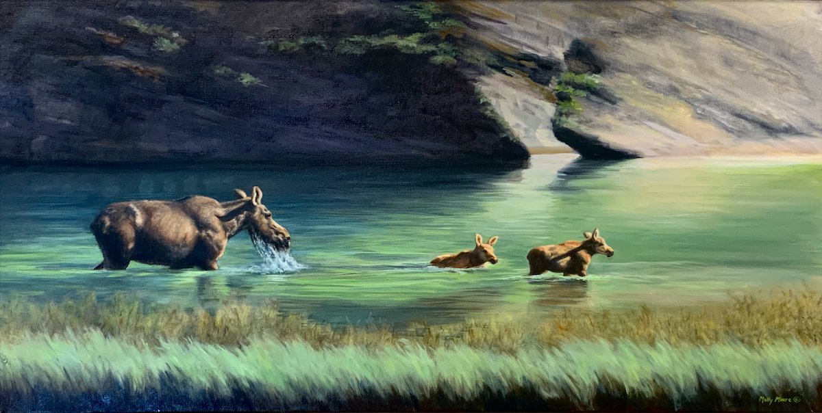 "Glacier Spring Bounty"  Oil, By Molly Moore