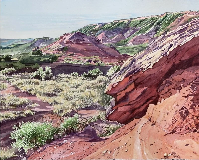 Watercolor painting by Leslie White