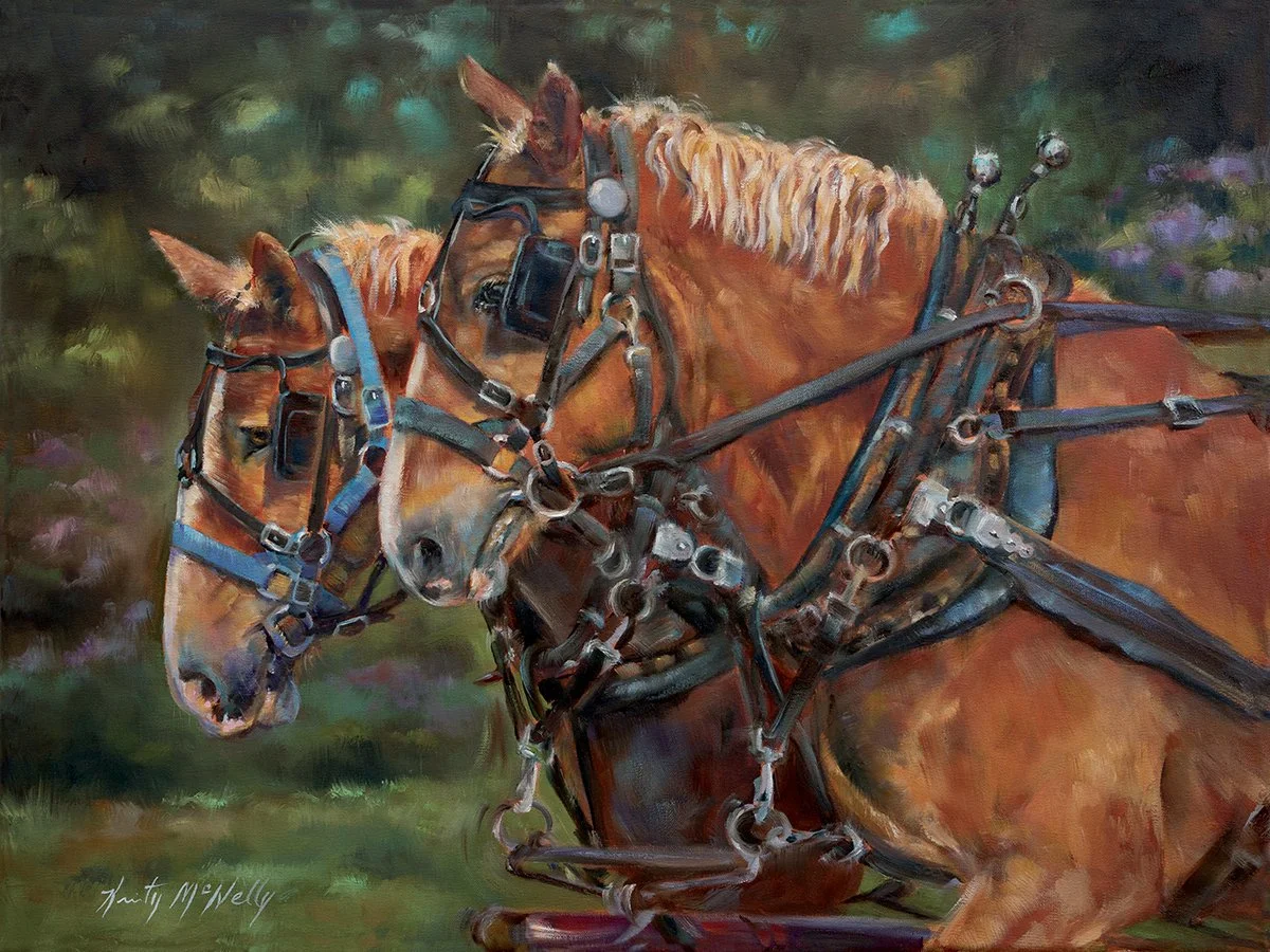 "Teamwork Makes The Dream Work"  Oil, By Kristy McNelly