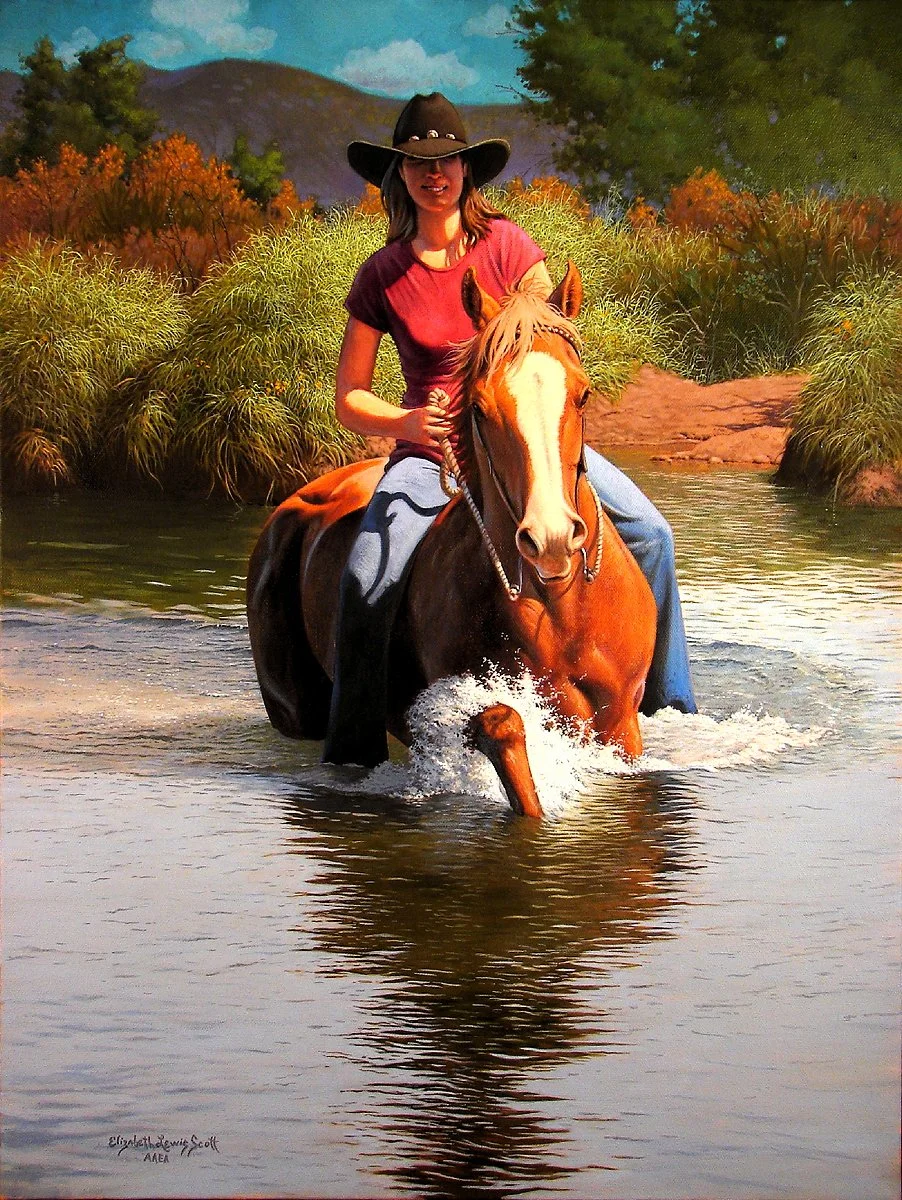 "Wet Britches" Oil, by Elizabeth Lewis Scott