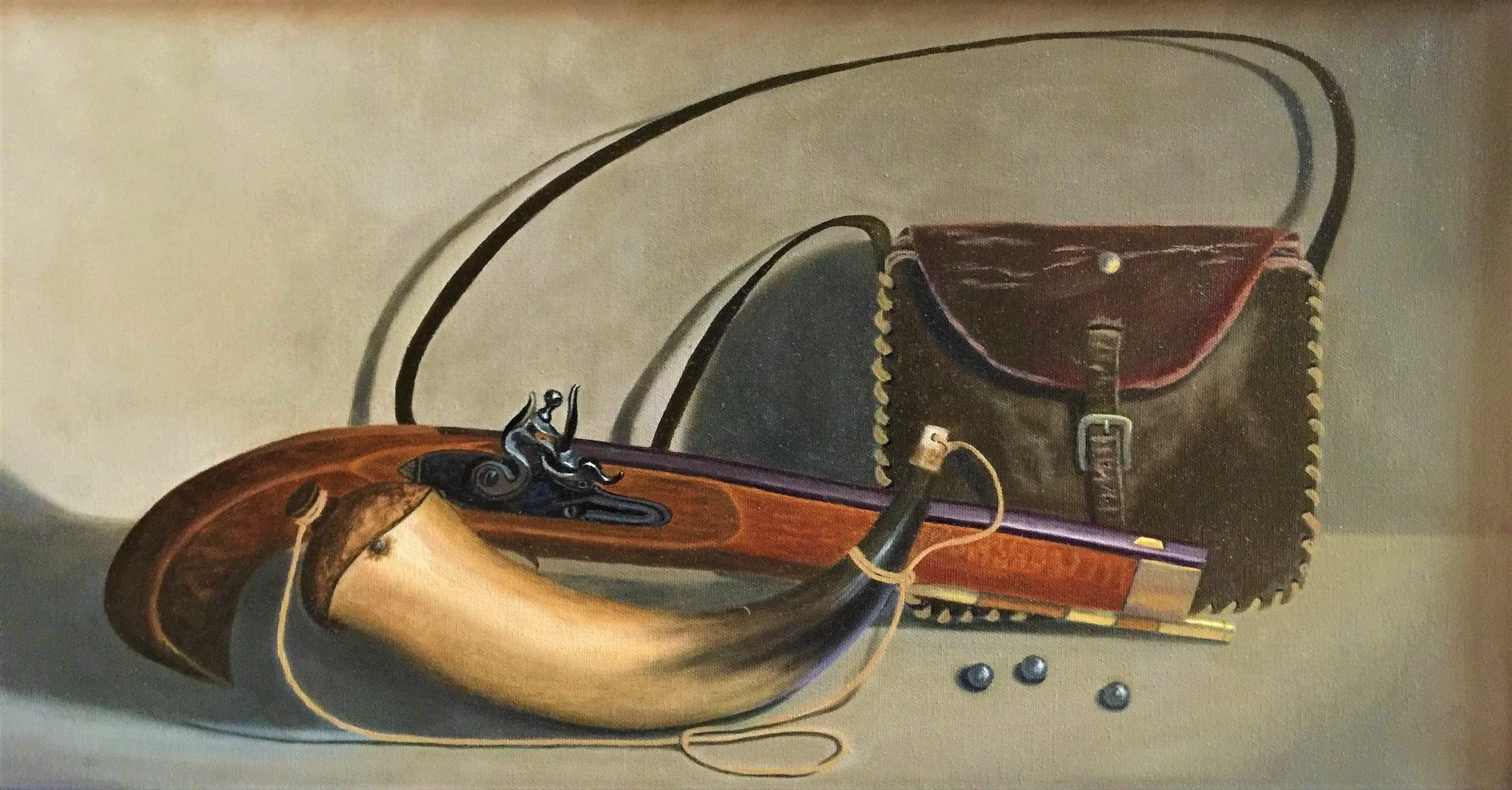 Tools of the Frontiersman, painting by Laurie LaMere