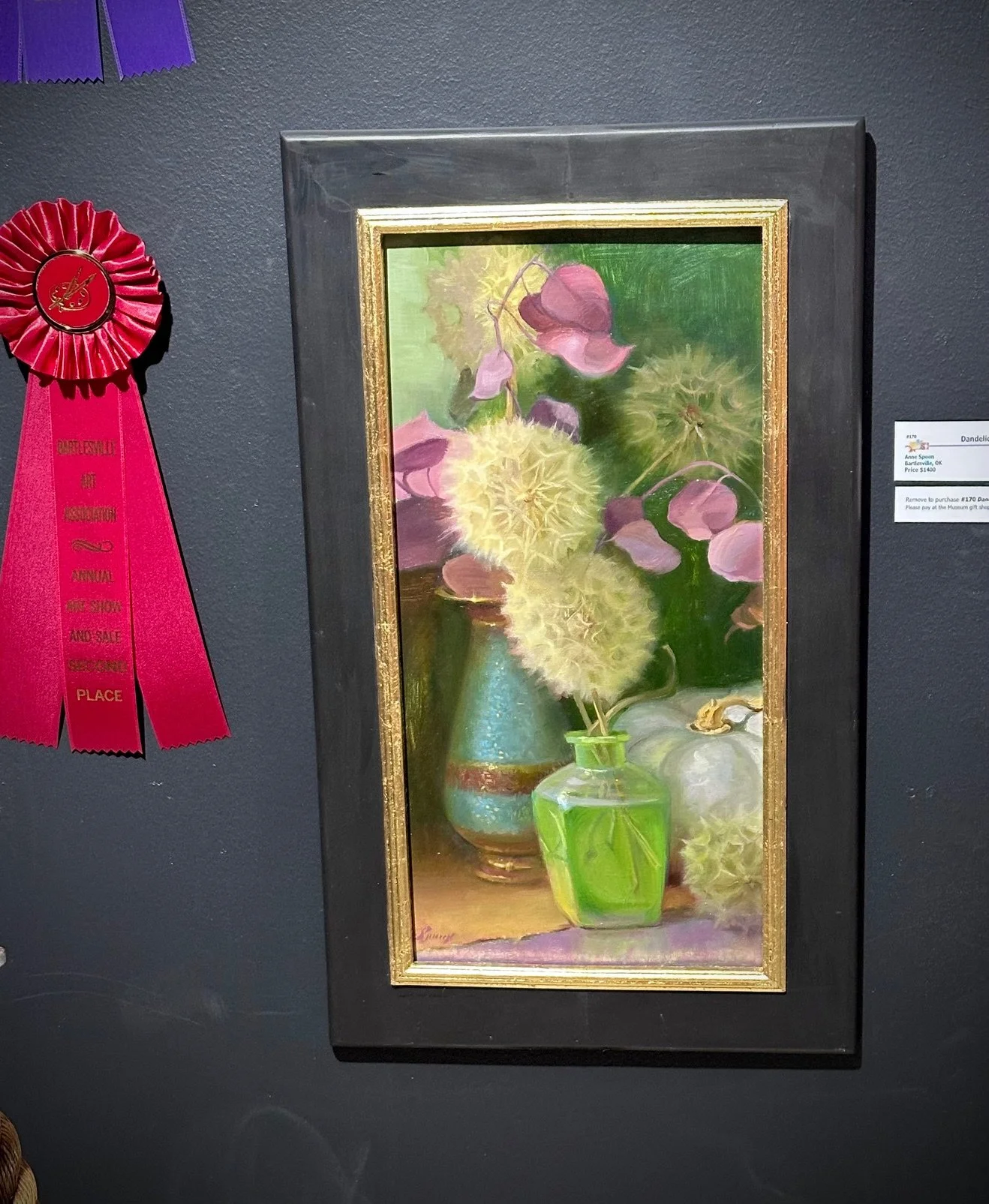 Anne Spoon Second Place at the Bartlesville Art Association at Woolaroc Museum The Bunkhouse