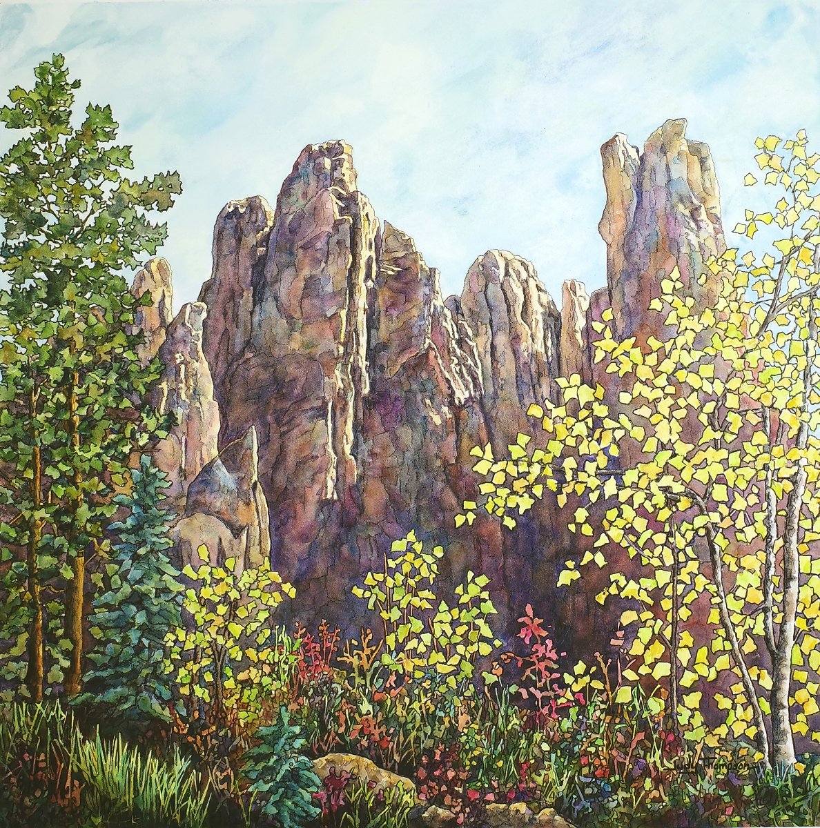 "Granite Grandeur"  Watercolor, by Judy Thompson