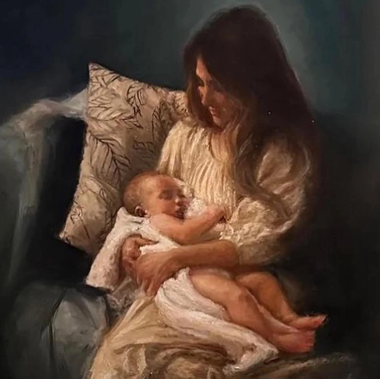 Mother and child painting by Beki Tobiasson
