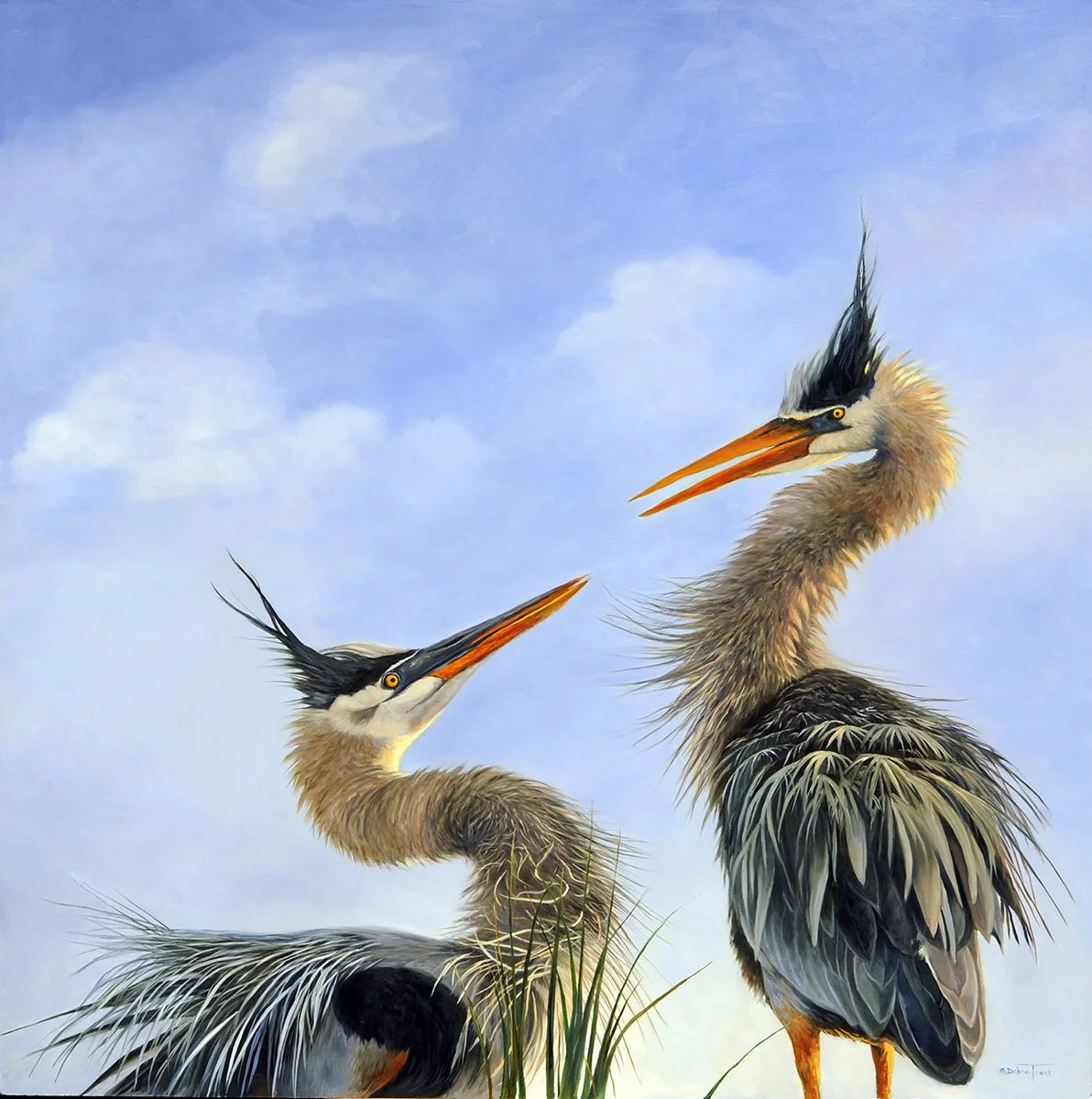 "Passion In The  Palms"  Oil, by Debra Trent