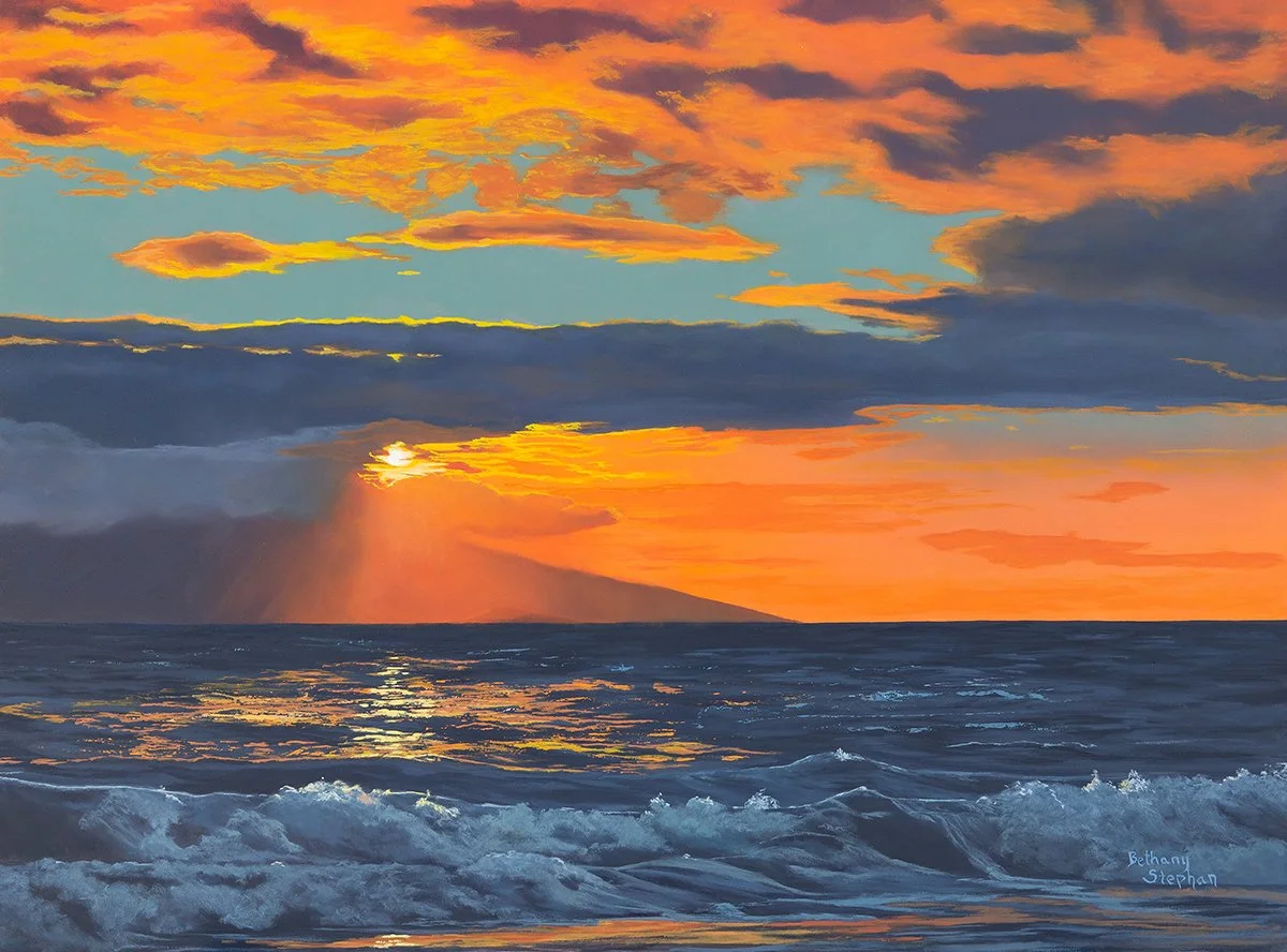 "Maui Sunset"  Oil, by Bethany Stephan