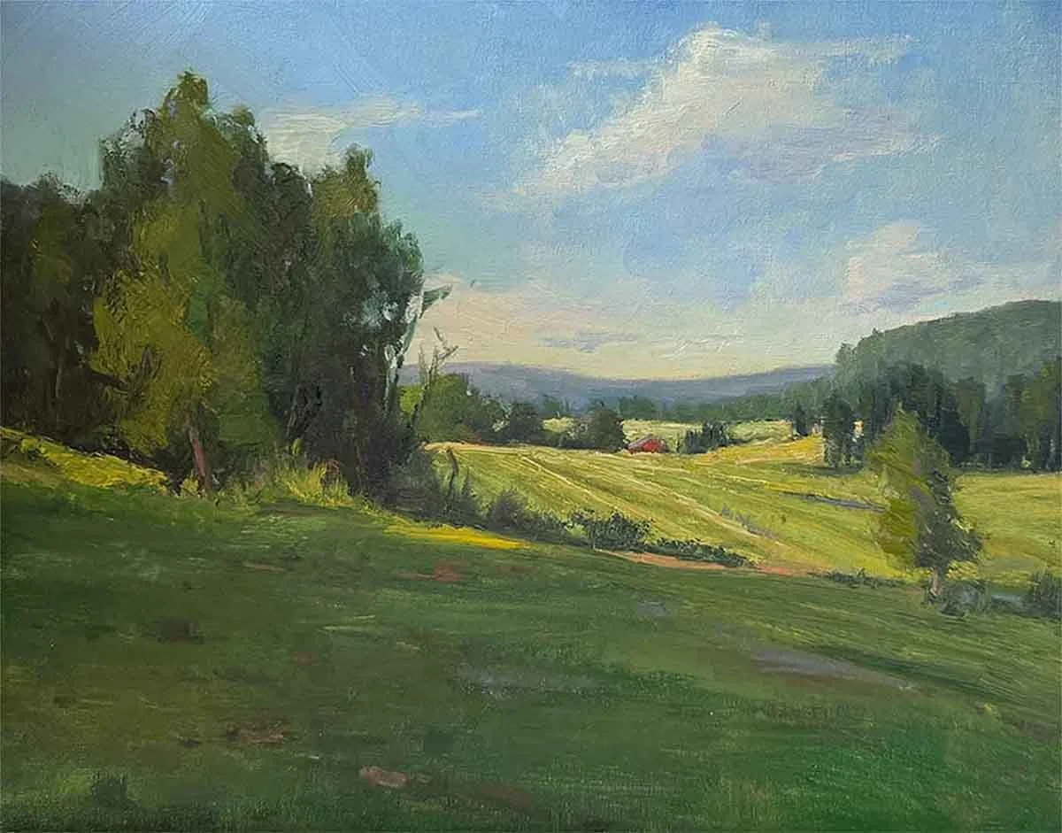 "One Farm Over"  Oil, by Ann Currey
