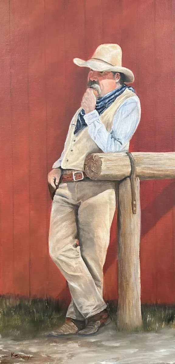 "Cowboy Bob"  Oil, By Kathy Soliday