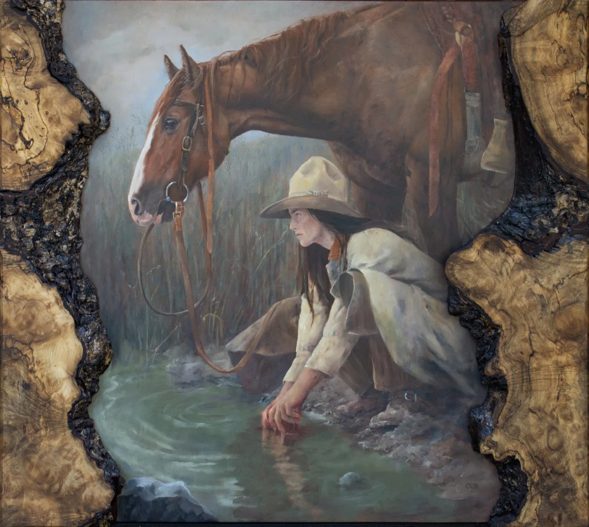 "Watering Hole"  Oil, By Shelly Cox-Vandermeulen