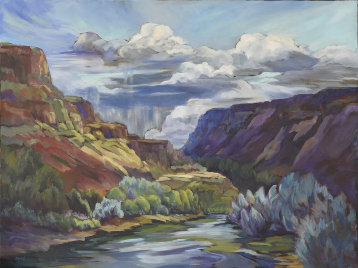 "Pilar Storms Clearing" Oil, by Lori Cusick