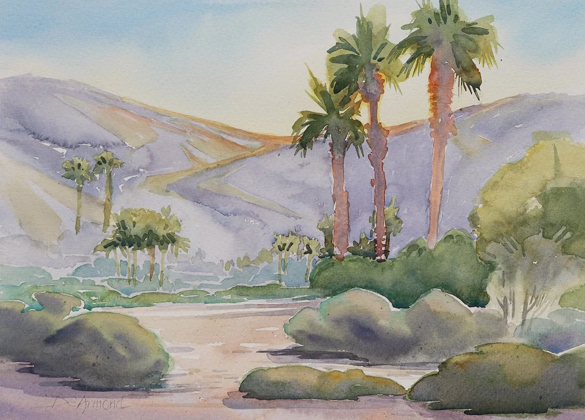 "Song Of The Desert" Watercolor, by  Susan De'Armond