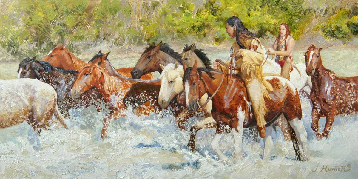 "Fresh Horses" Oil, by Jennifer Hunter
