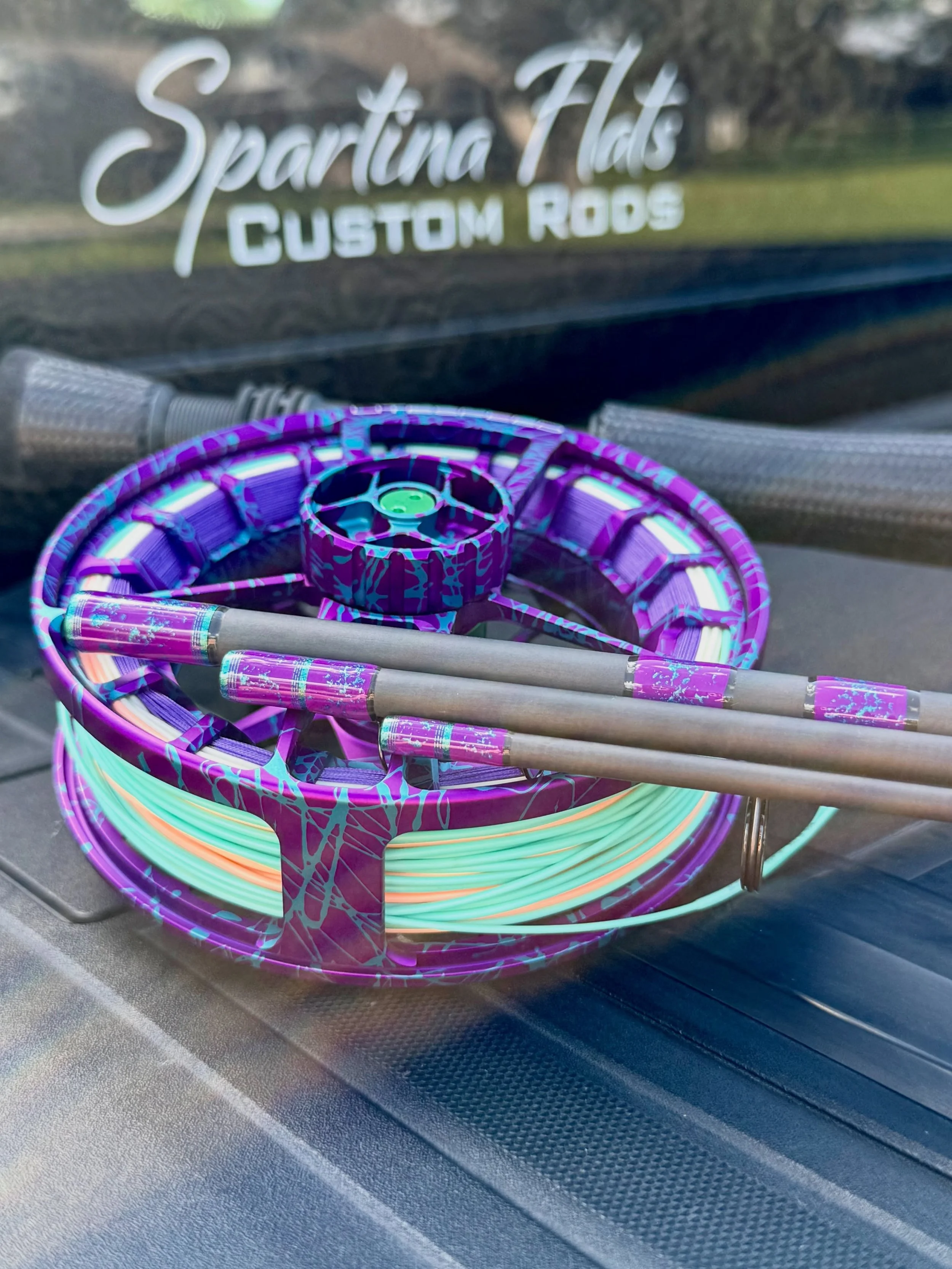 As good of a match as it gets!  Custom built Carbon Elite 7wt to match the @lamsonflyfishing &ldquo;Wild Child&rdquo; M8 reel.  Come see in person at the @savannahflyinvitational after party!  Will have this one and several personal and client rods t