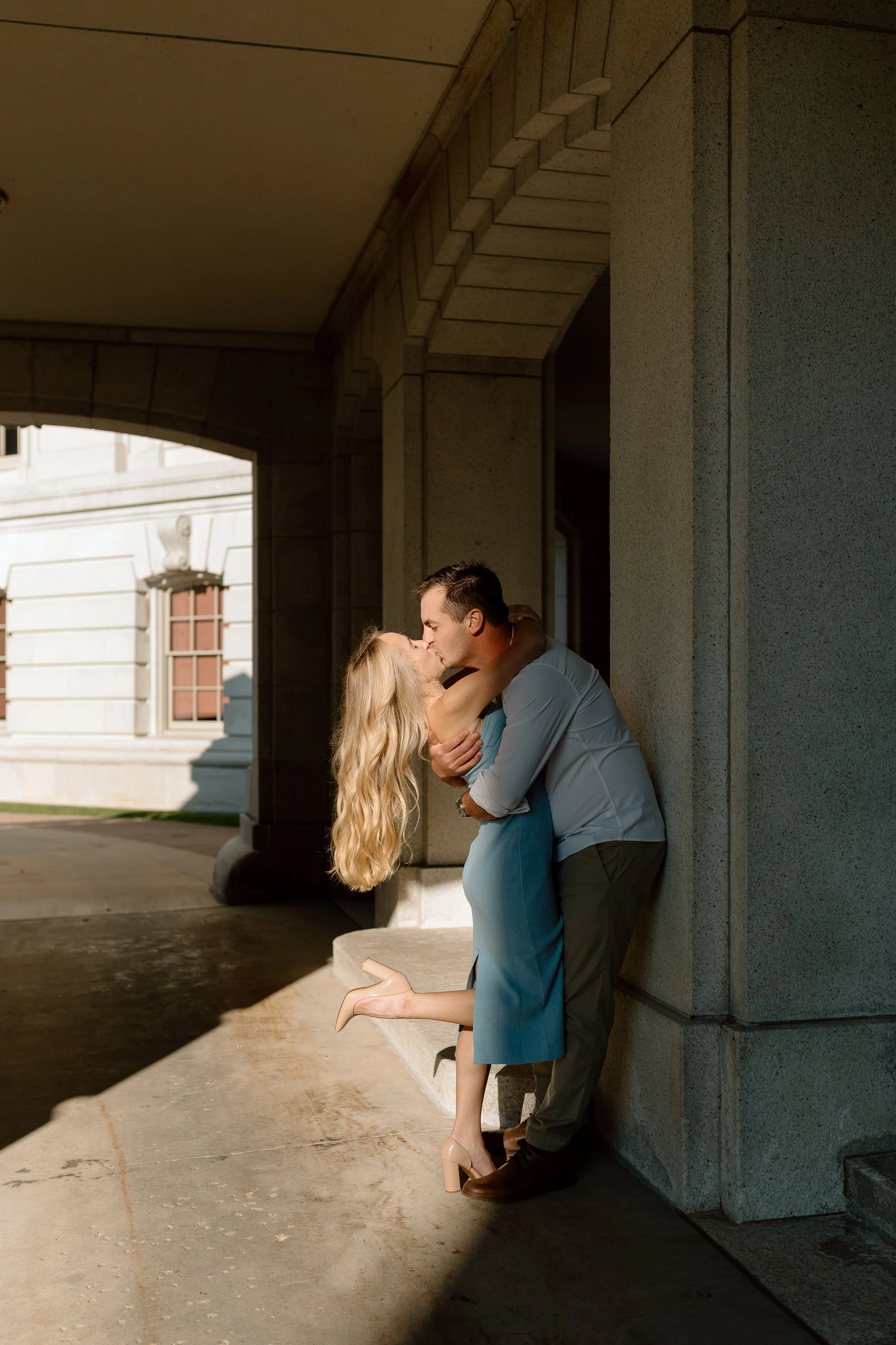 madison wisconsin couple engagement downtown capitol photographer