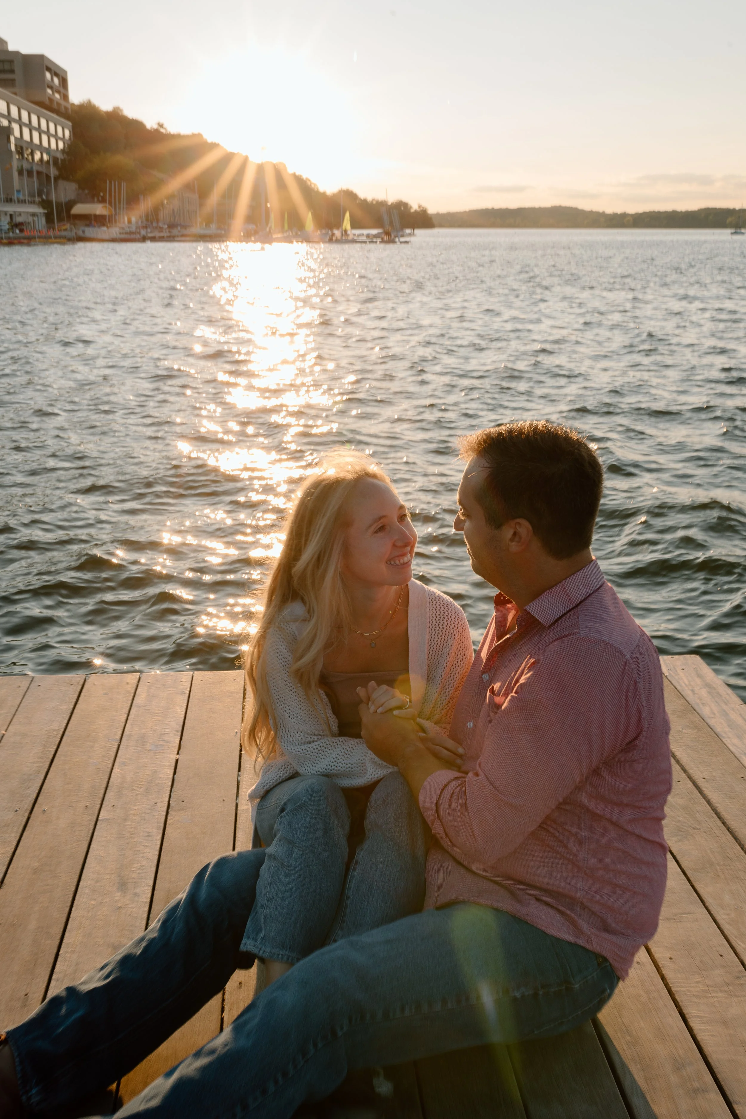 couple engagement madison wisconsin susnset photography