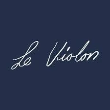 Design with the words 'Le Violon' written in cursive on a dark background