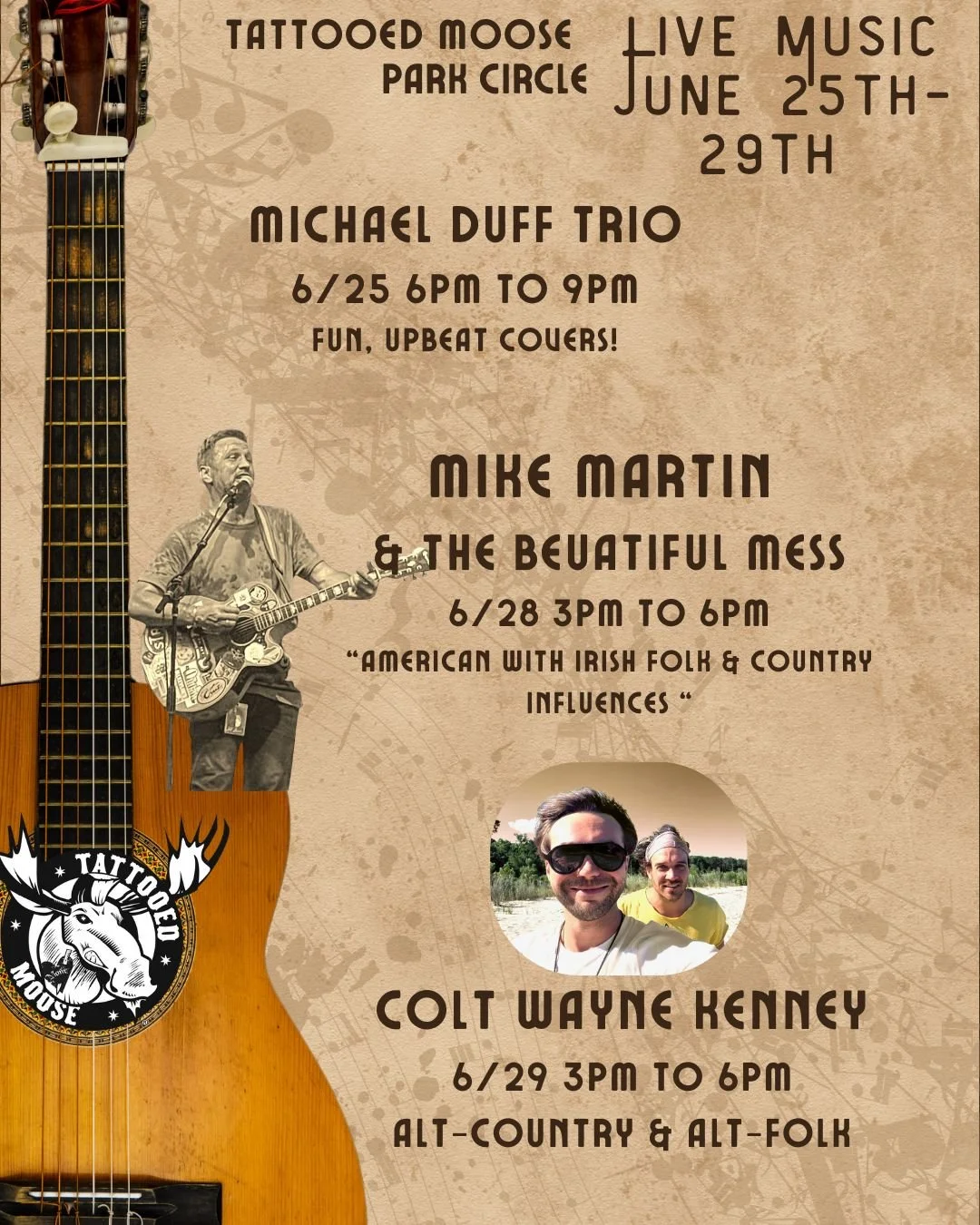 Live music w/ Mike Martin & the Beautiful Mess