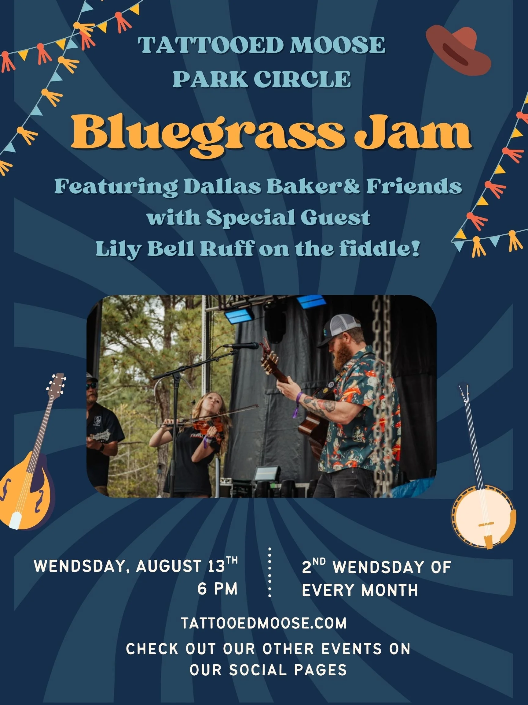 Monthly Bluegrass Jam w/ Dallas Baker & Friends, feat. teen fiddle phenom Lily Bell Ruff