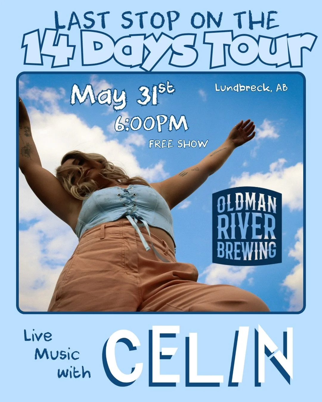 LAST STOP ON THE 14 DAYS SPRING TOUR 

Lundbreck!! ✨ I&rsquo;m officially wrapping up my first ever solo tour in your town ☺️ I&rsquo;ll be jamming out at Oldman River Brewing on Sunday, May 31st. 

Come celebrate a bittersweet ending with me. I hope