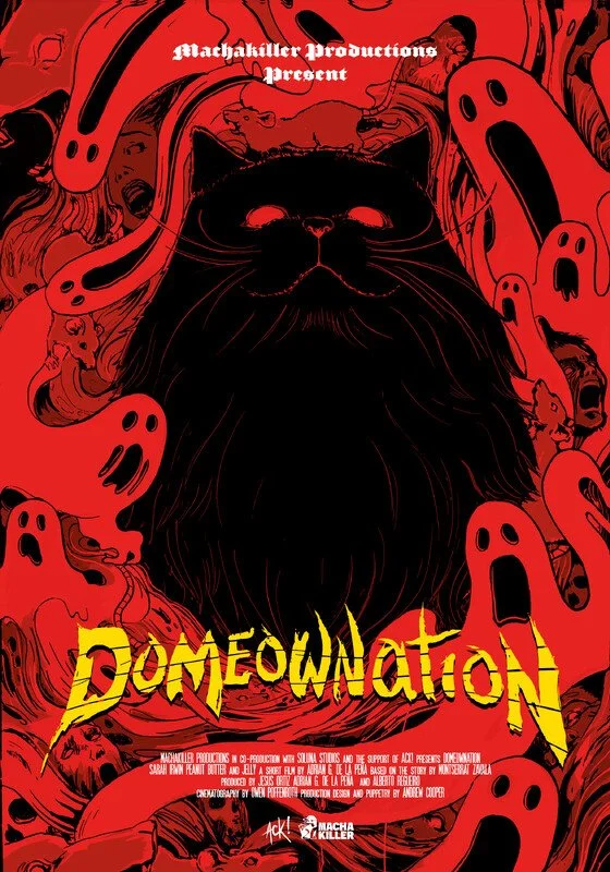 DOMEOWNATION (Canada) - Adrian G. De la Pena;
A cat performs a Satanic ritual.