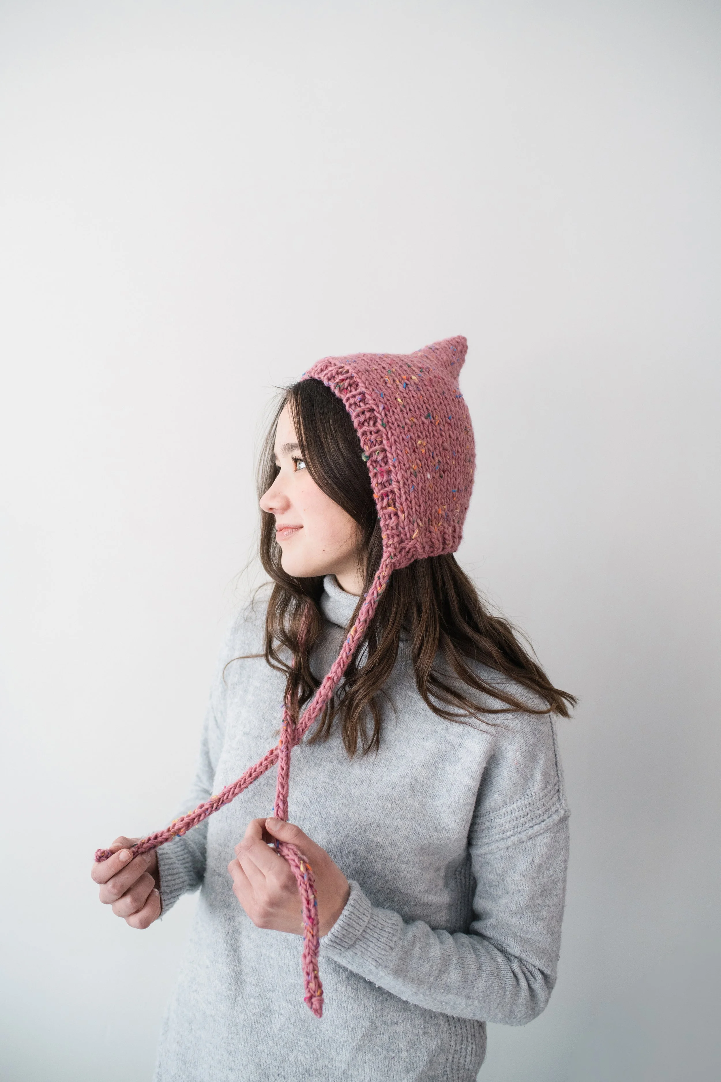 Pixie Bonnet Knitting Pattern by Kyla Something
