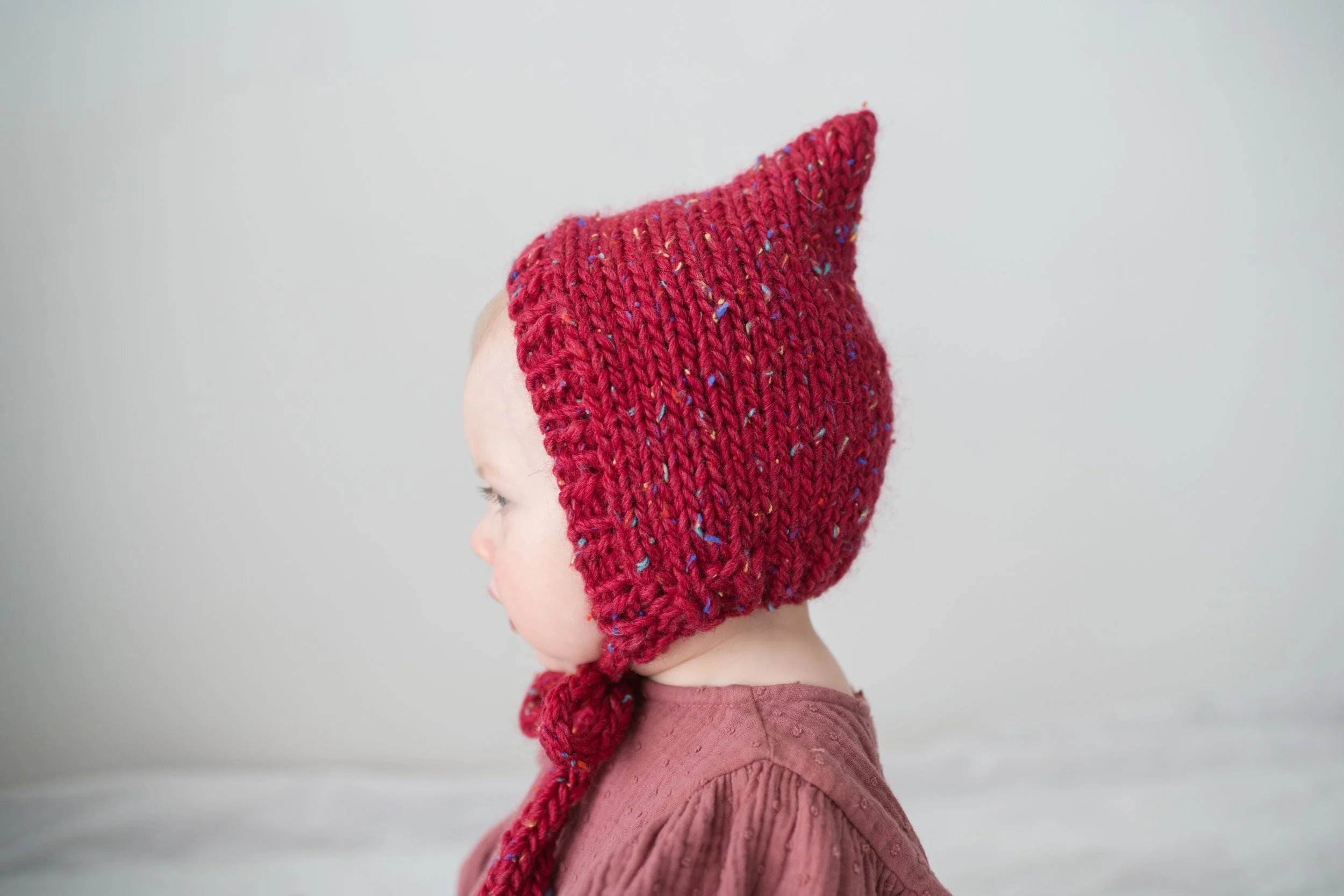 Pixie Bonnet Knitting Pattern by Kyla Something