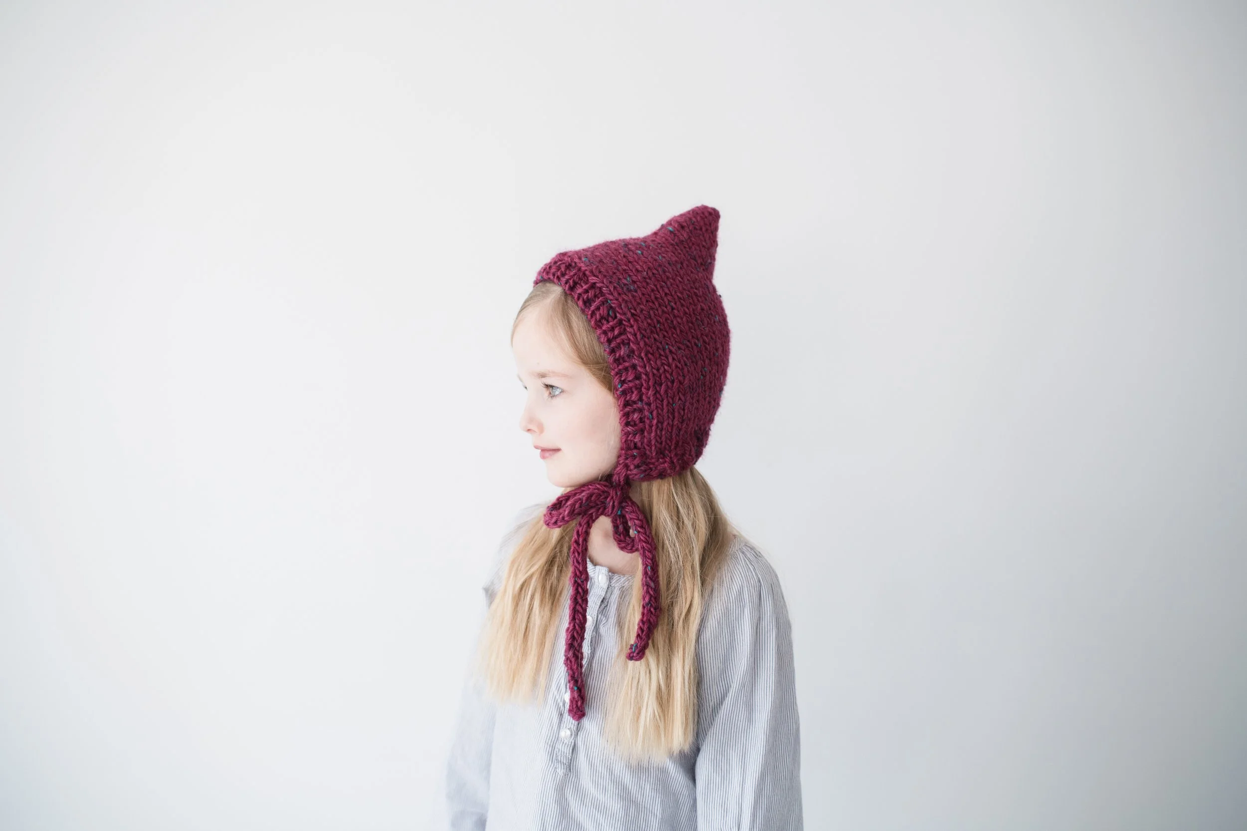 Pixie Bonnet Knitting Pattern by Kyla Something