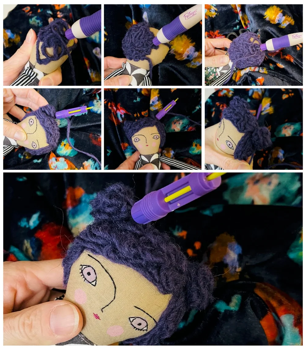 Diy Needle Felt Wool Yarn Doll Hair Kyla Something