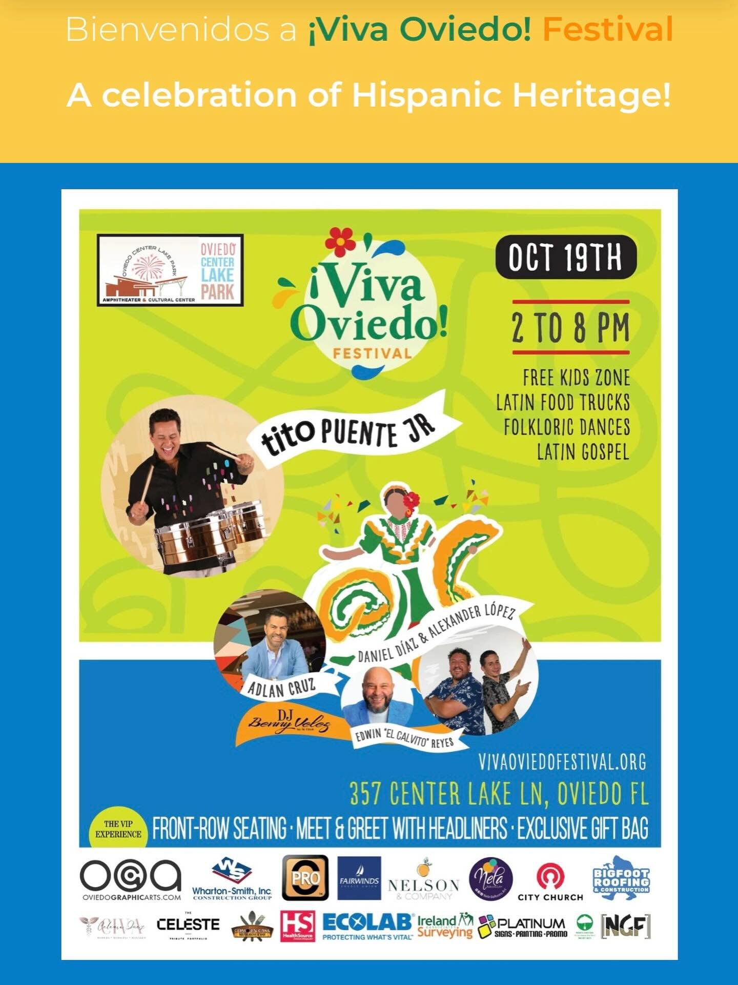 Proudly Supporting Our Community ✨

At CIVA LLC, we believe in connection - both in our work and within our community.
This year, we&rsquo;re honored to sponsor and be featured at the 2025 &iexcl;Viva Oviedo! Festival, celebrating Hispanic heritage, 