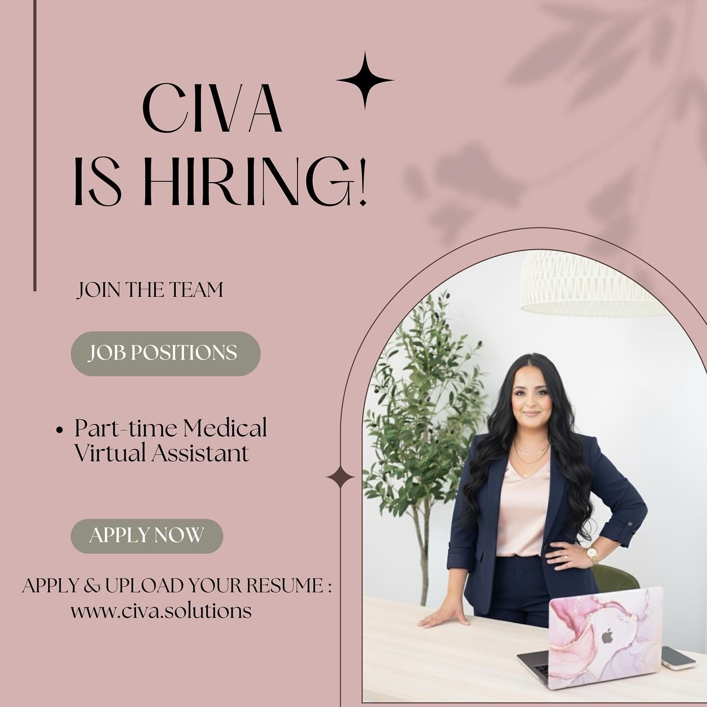 WE&rsquo;RE HIRING! 🚨

CIVA is looking for a Part-Time Medical Virtual Assistant (1099/Contractor) to join our growing team! 

Must Haves:
✔️Strong medical background
✔️Patience + great customer service
✔️Schedule flexibility (mostly asynchronous)
✔