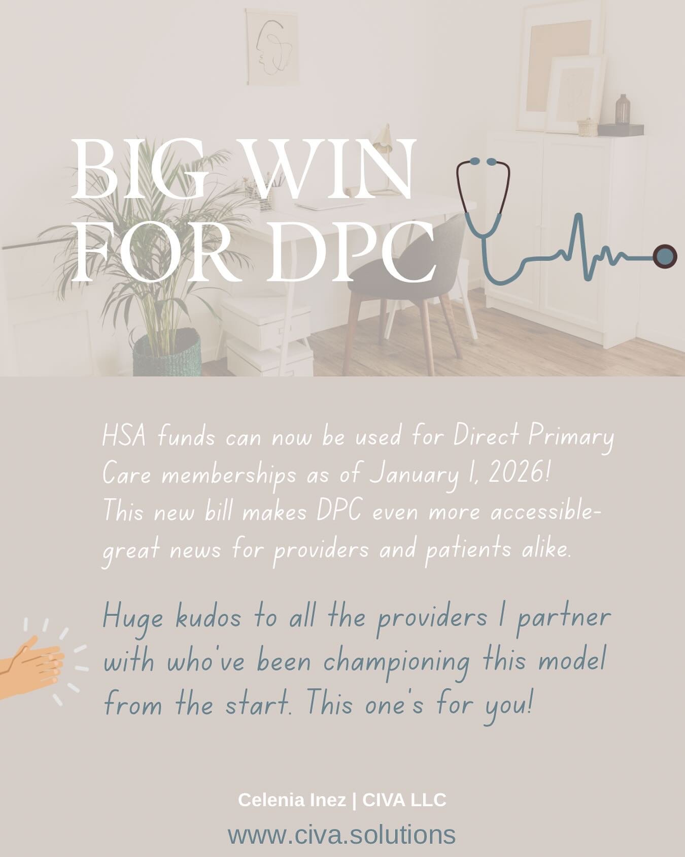 This is a huge win for patients, practices, and the future of healthcare access.

As someone who proudly partners with incredible DPC providers across the country, I know firsthand the value this model brings to patients- affordable, personalized, re