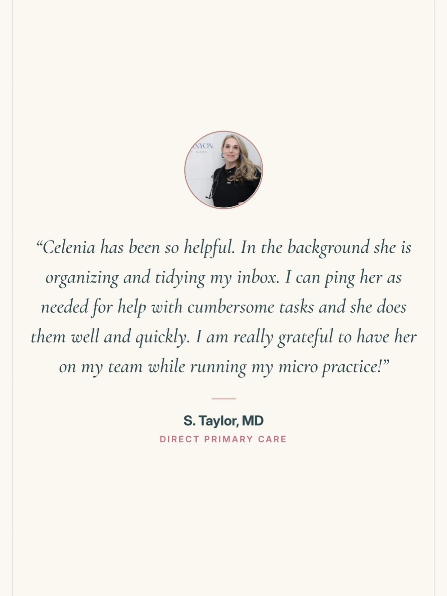 Behind every smooth-running micro practice is someone quietly holding the back office together.

That&rsquo;s what clinically-led support looks like: a team that already speaks the language of your practice, so you&rsquo;re not training a VA on medic