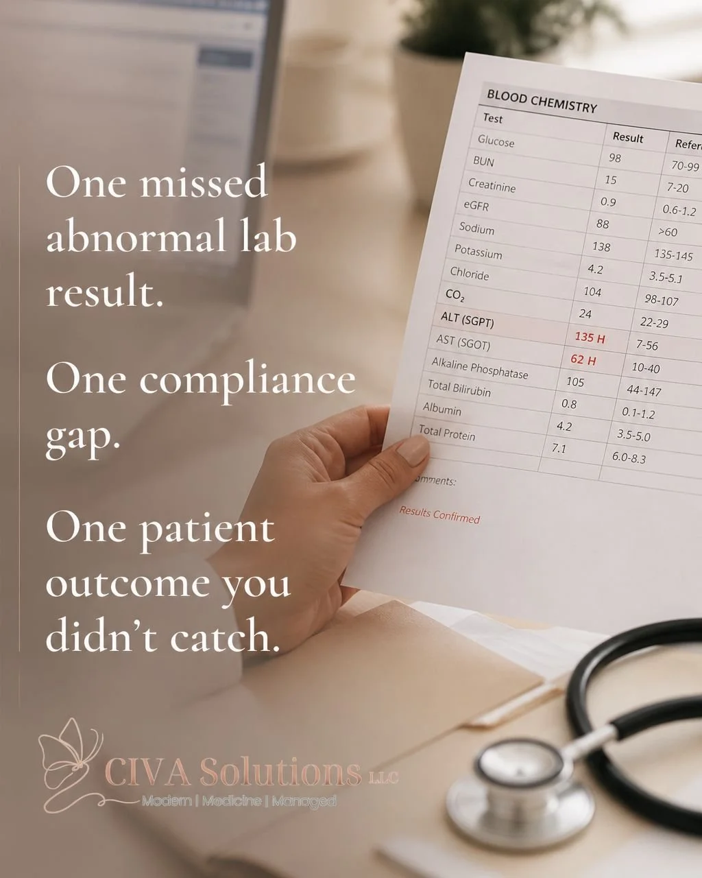 This carousel landed on something I see constantly: independent practice owners treating lab follow-up like a task instead of a system. And that distinction matters-not just operationally, but clinically and legally.

Missed abnormal results don't ha