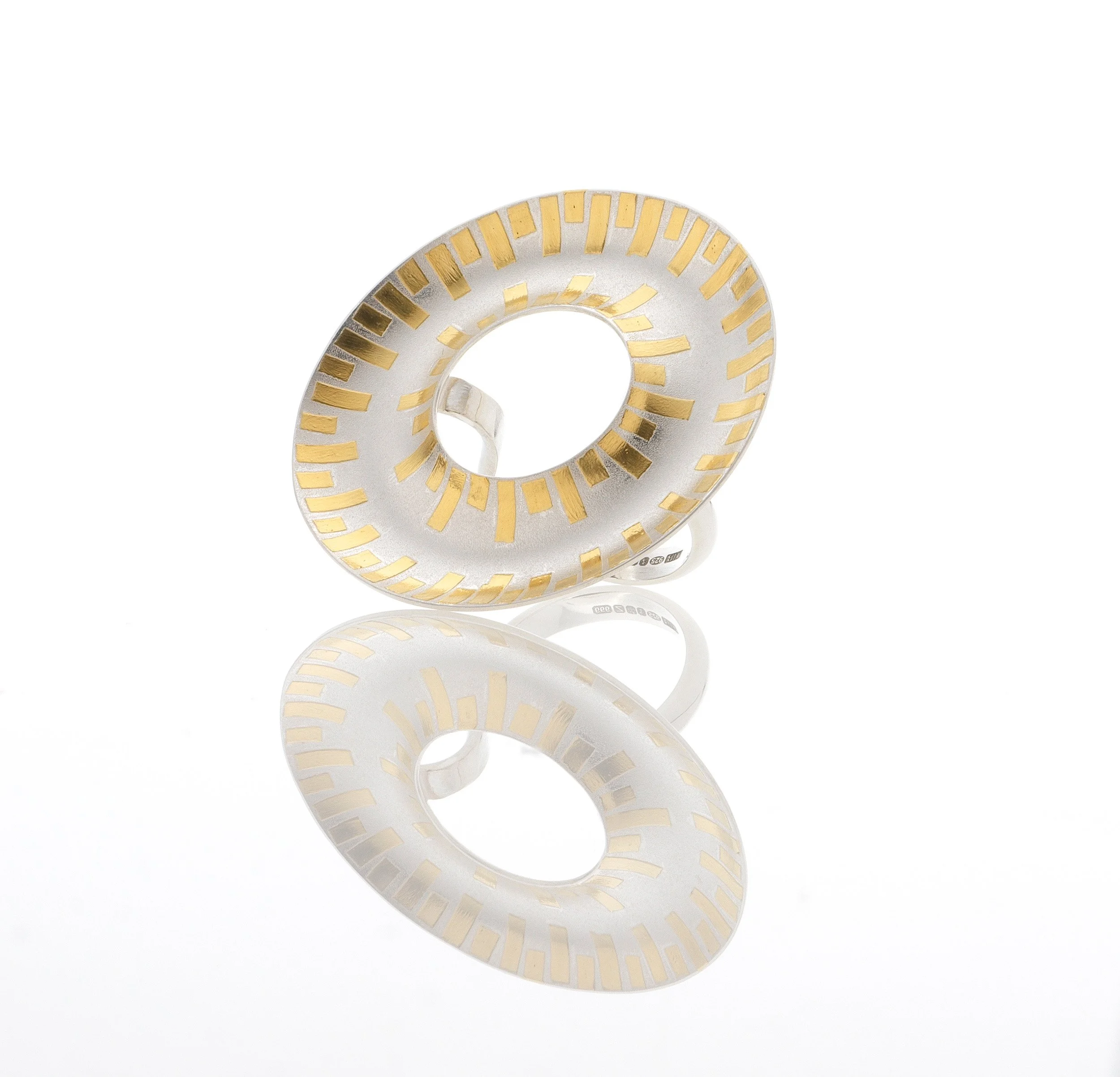 Klara and the Sun Coctail Ring - Silver and Gold -left.jpg