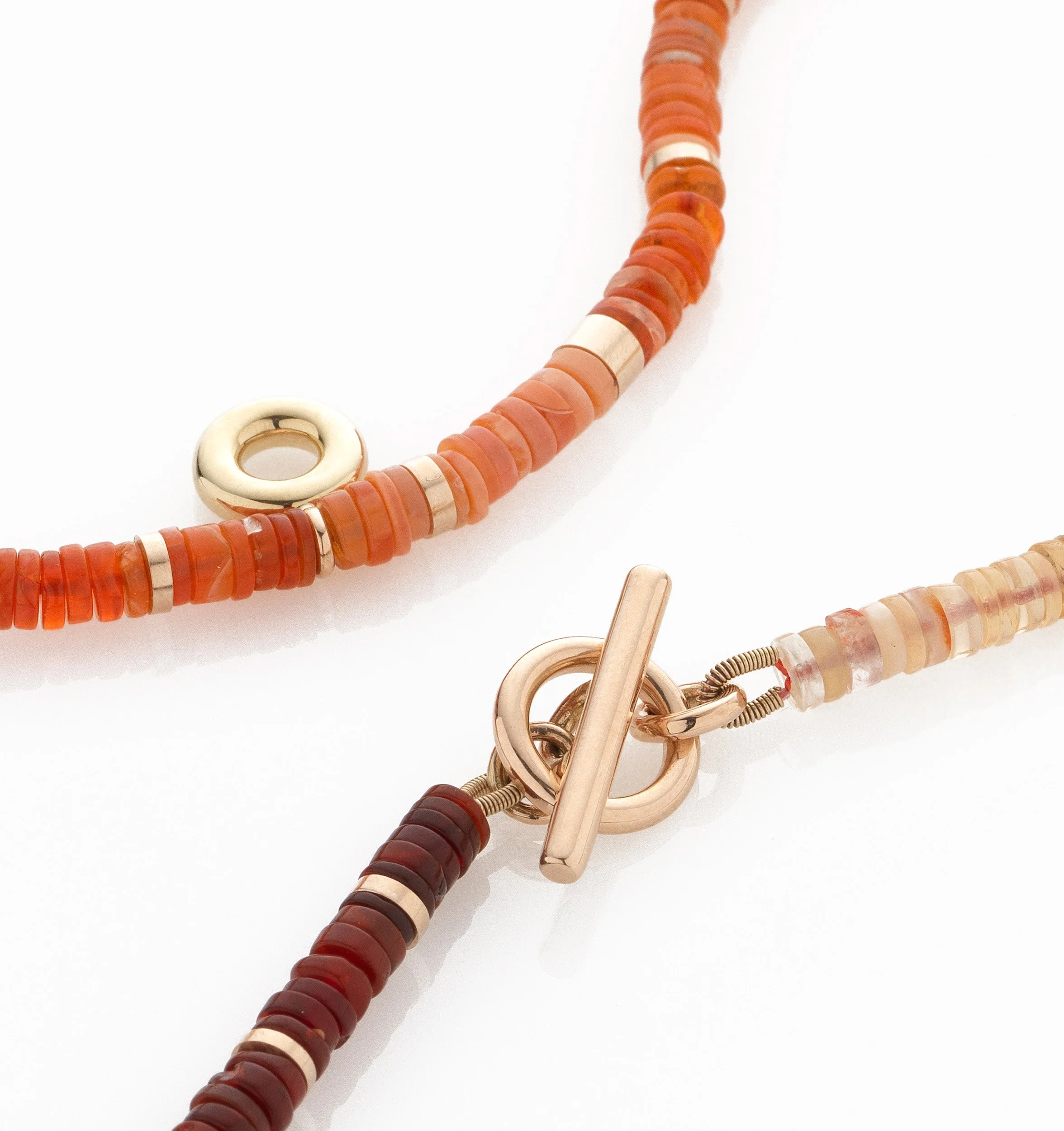 Fire Opal and 9ct Yellow Gold Necklace - clasp.jpg