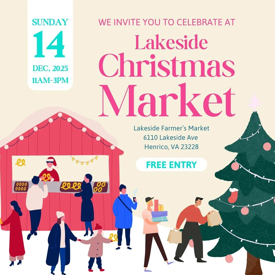 We&rsquo;re so excited to be back at Lakeside Farmer&rsquo;s Market for their Christmas Market on December 14 from 11am-3pm!🎄

You don&rsquo;t want to miss this event! You can expect over 60 local makers, festive food and drinks, and a visit with Sa