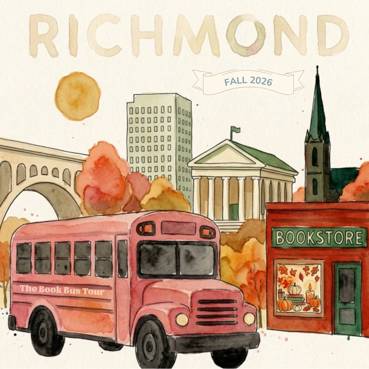 You asked and it's finally here! Hop aboard for a half-day tour of the smallest independent bookstores in Richmond on our Cozy Book Bus Tour on Sunday, September 27th! 🍂

☕️We&rsquo;ll be visiting Abi&rsquo;s Books &amp; Brews, ILYSM Books, and Bria