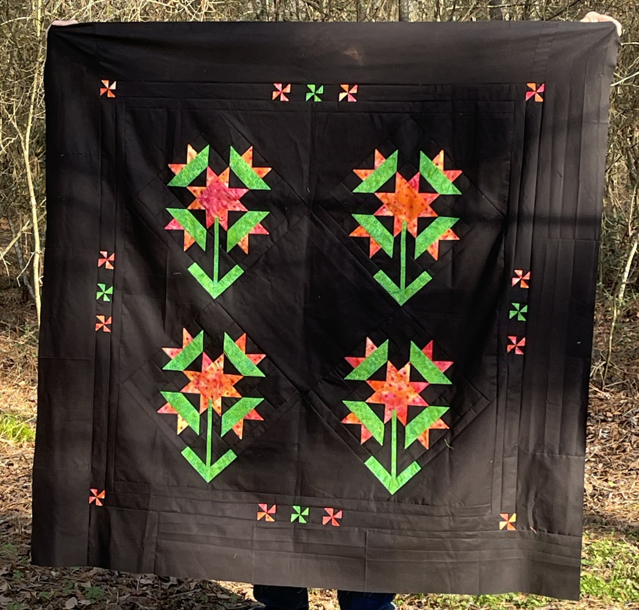 A prototype quilt for an updated look for a pattern created in the '90s.