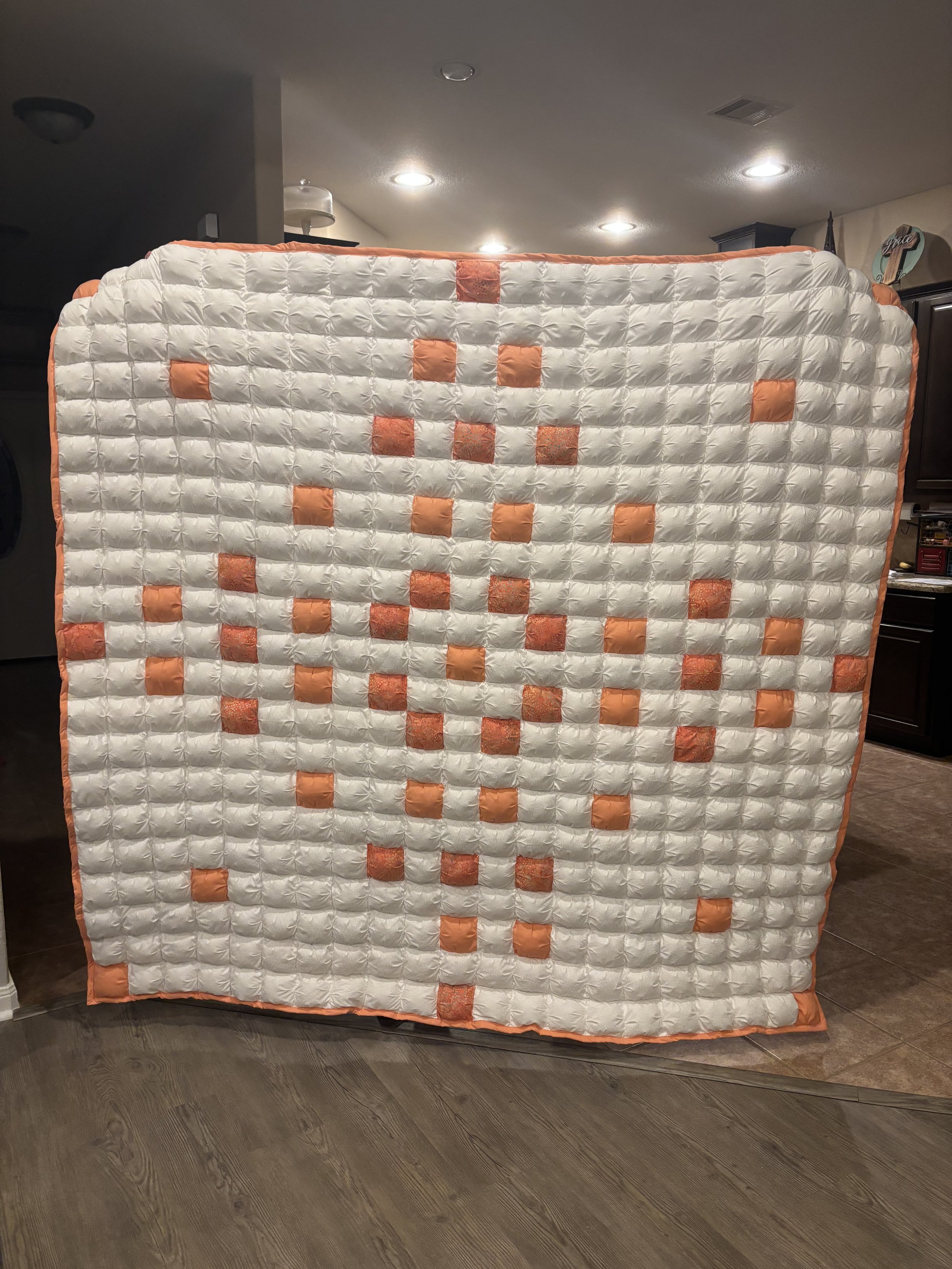 Another granddaughter's Christmas quilt. She loves white and minimalist style.