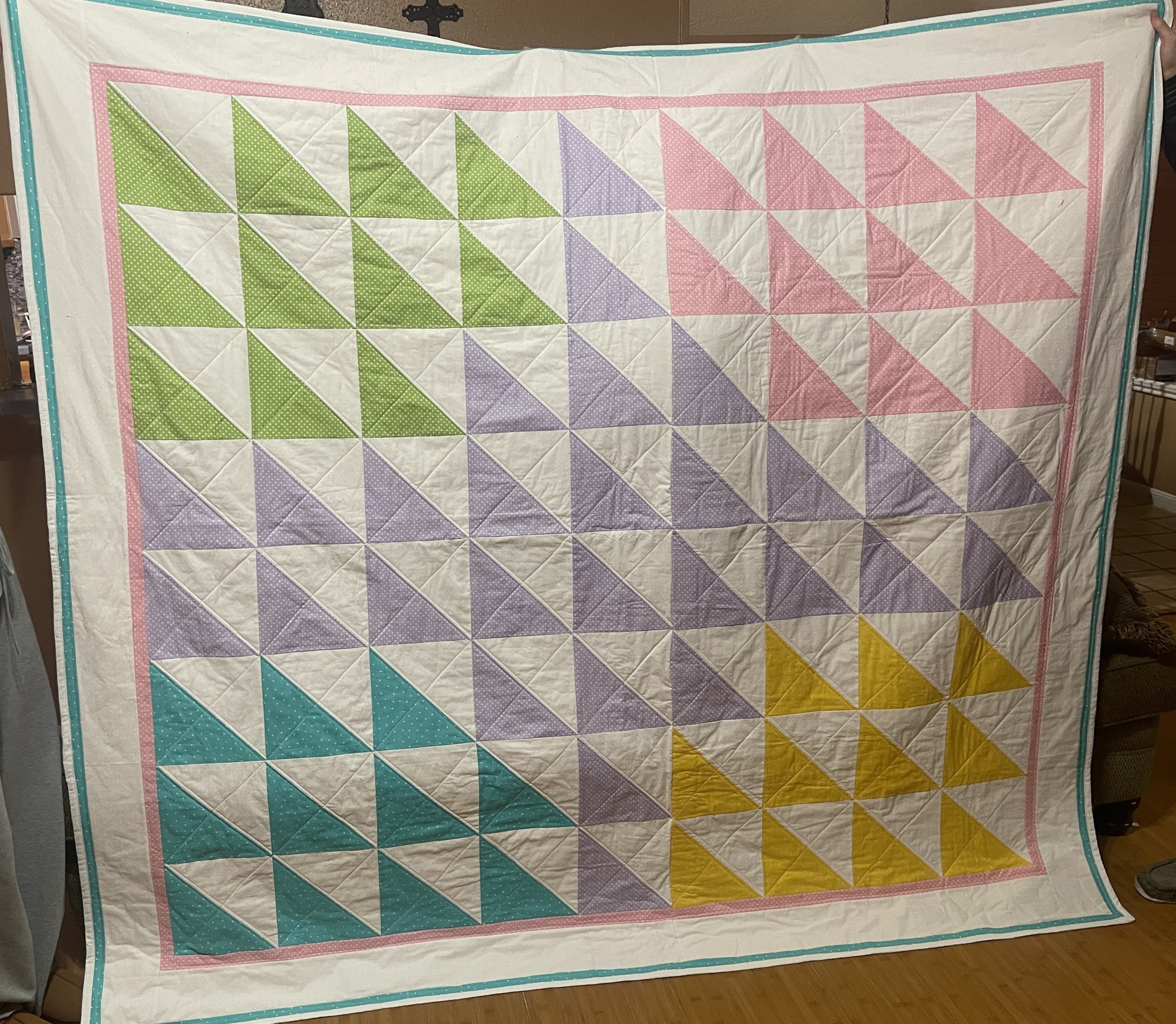 Youngest granddaughter's Christmas quilt.