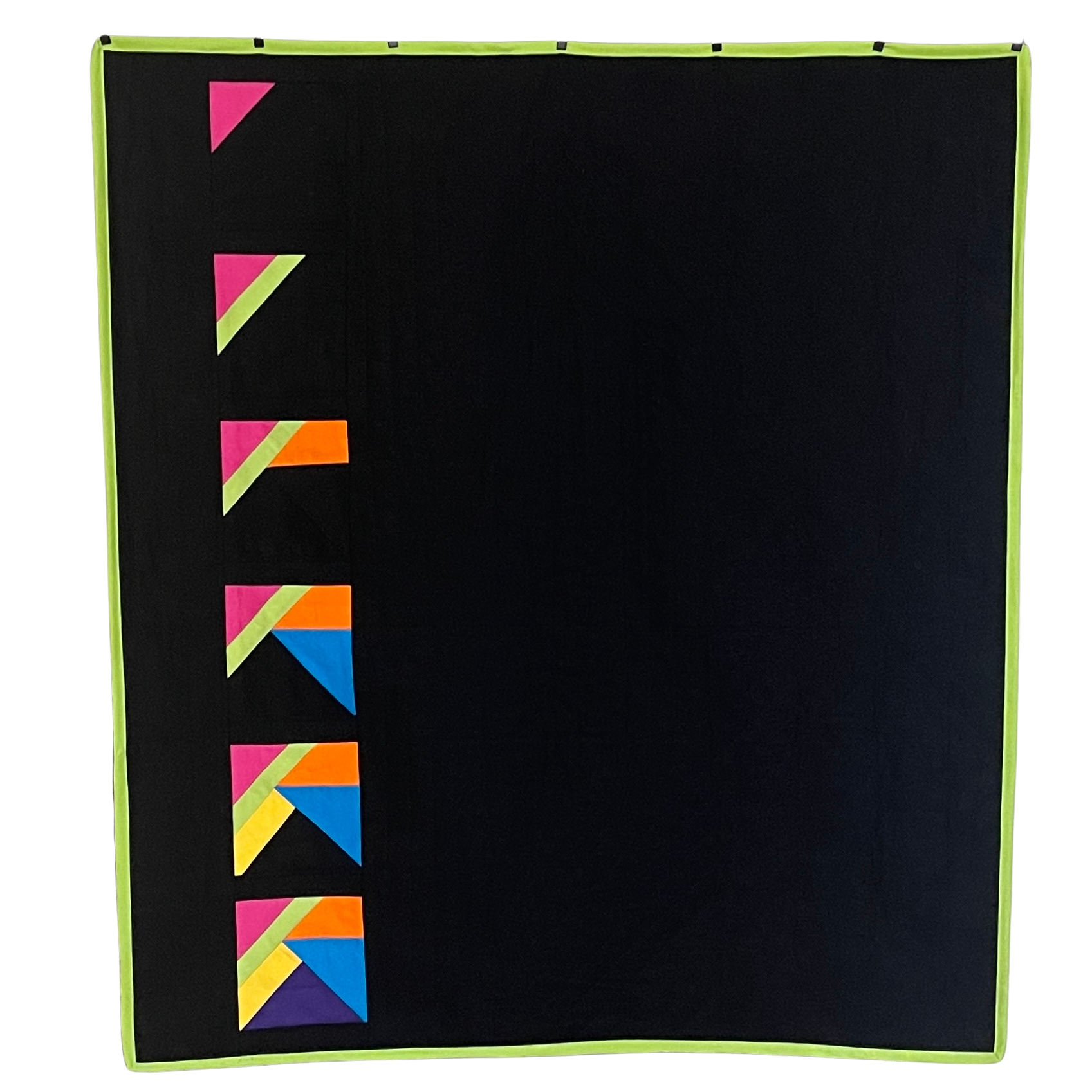 A wall hanging or baby quilt that I designed for Tour deFabric Summit July 2025.
