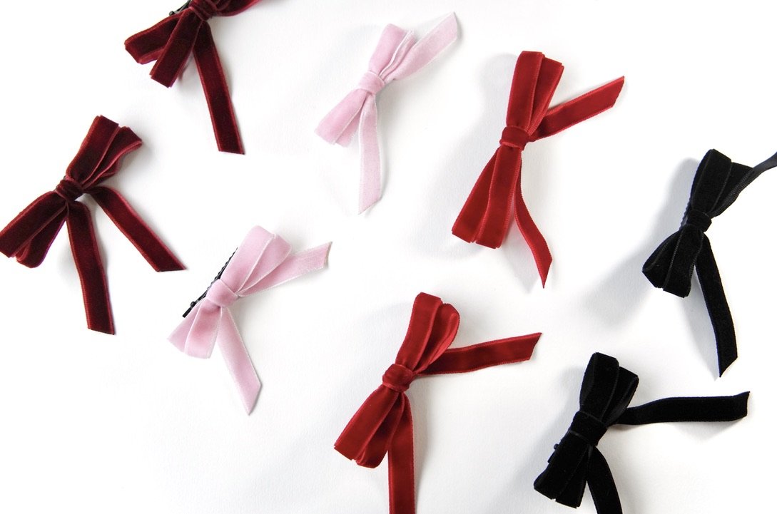 Double Bow Velvet Clip