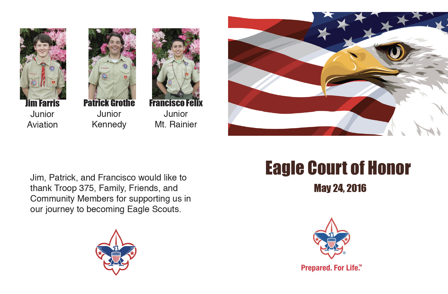 Client: Boy Scouts; Tool: Adobe Indesign