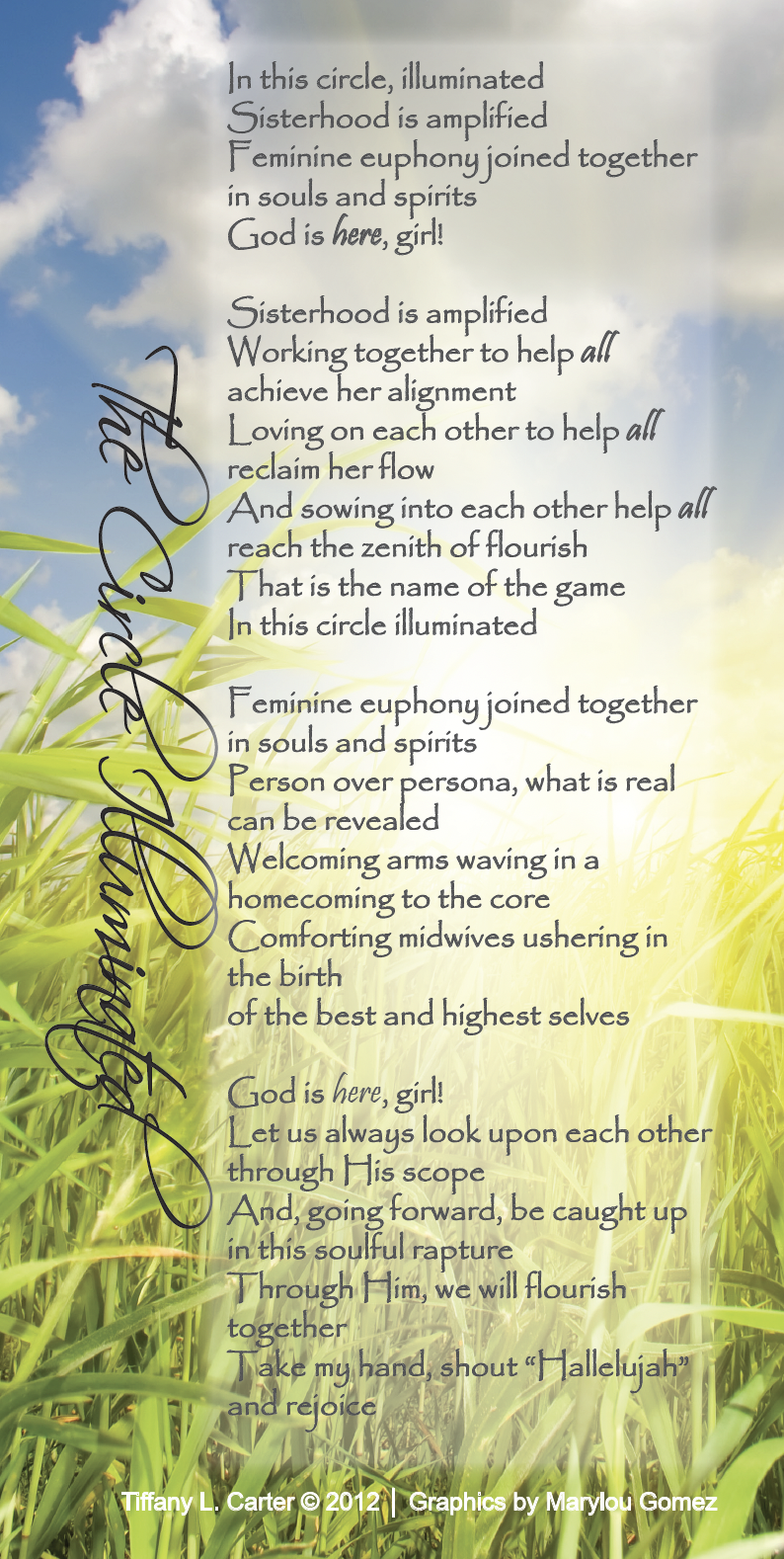 Client: Tiffany Carter; Tool: Adobe InDesign