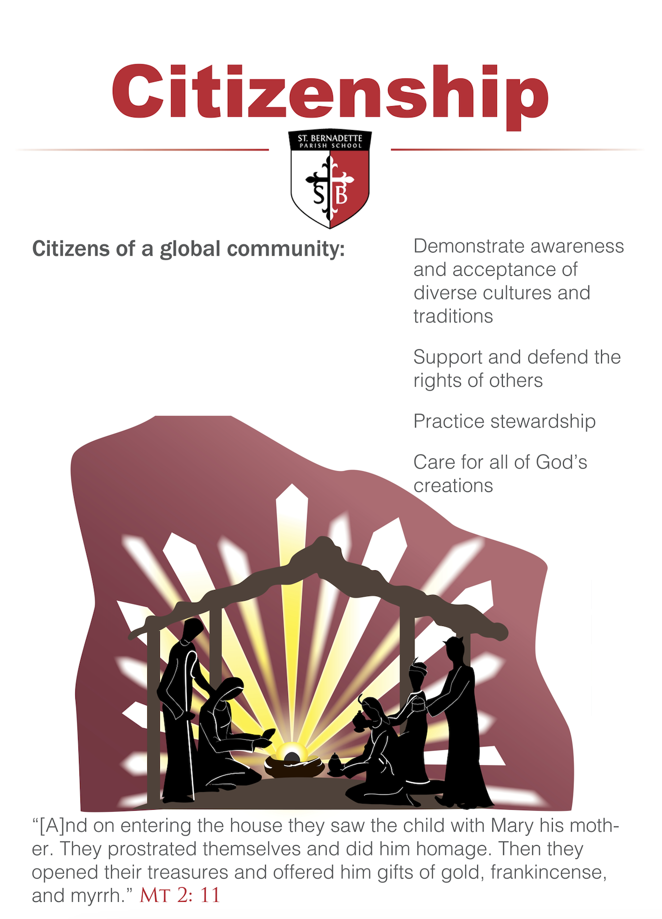 Client: St. Bernadette School; Tool: Adobe Illustrator and InDesign